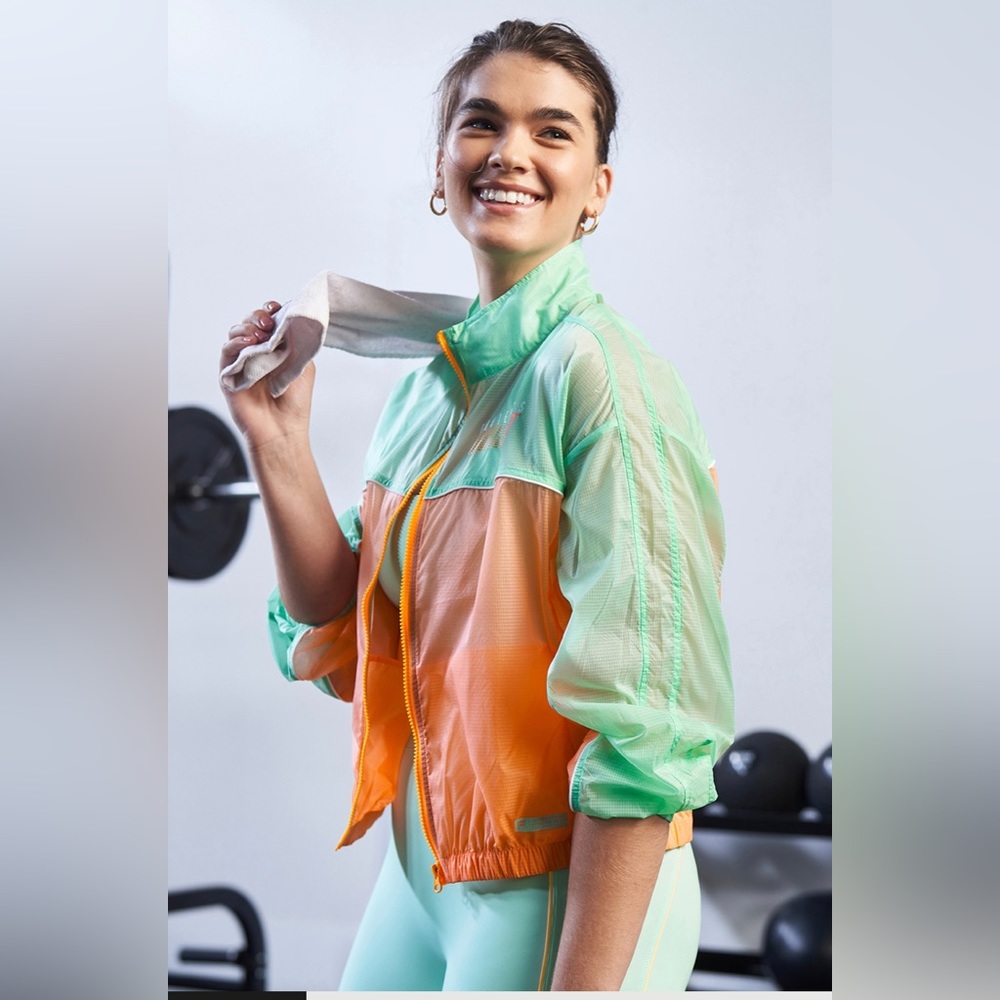 Fabletics Payton woven nylon semi sheer jacket size large